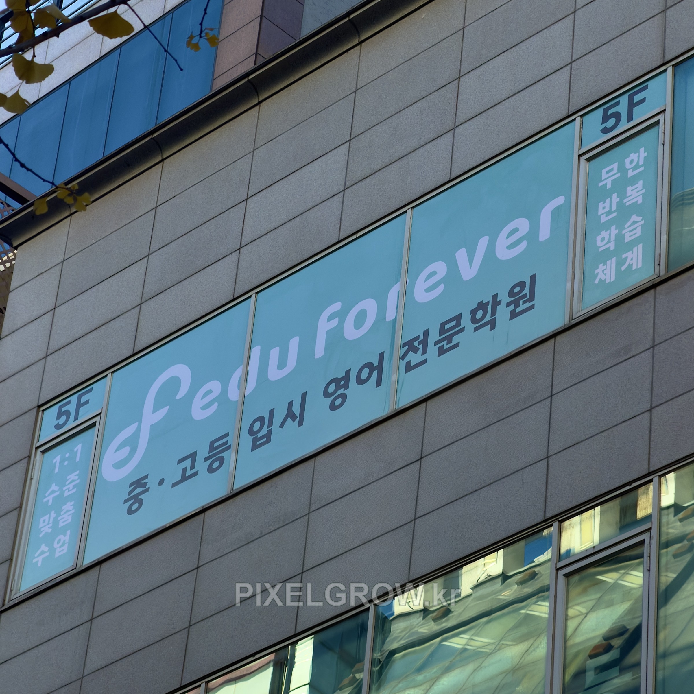 #영어학원간판/시트/스카시_에듀포에버 시공 사진 2